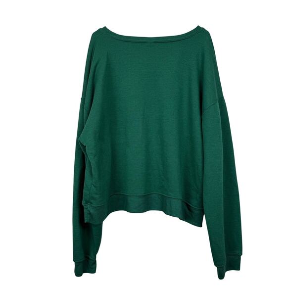 Disney Mickey Mouse Green Sweatshirt 2X Plus Oversized Cozy Streetwear - Picture 3 of 8